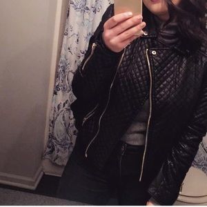 trendy leather jacket